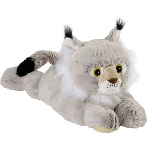 Warmies Luchs Wärmestofftier, graues Kuscheltier mit Lavendelduft.