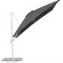 Anthrazitfarbener Schneider Ampelschirm, 360x300 cm, mit Dreh- und Neigefunktion für flexible Beschattung.
