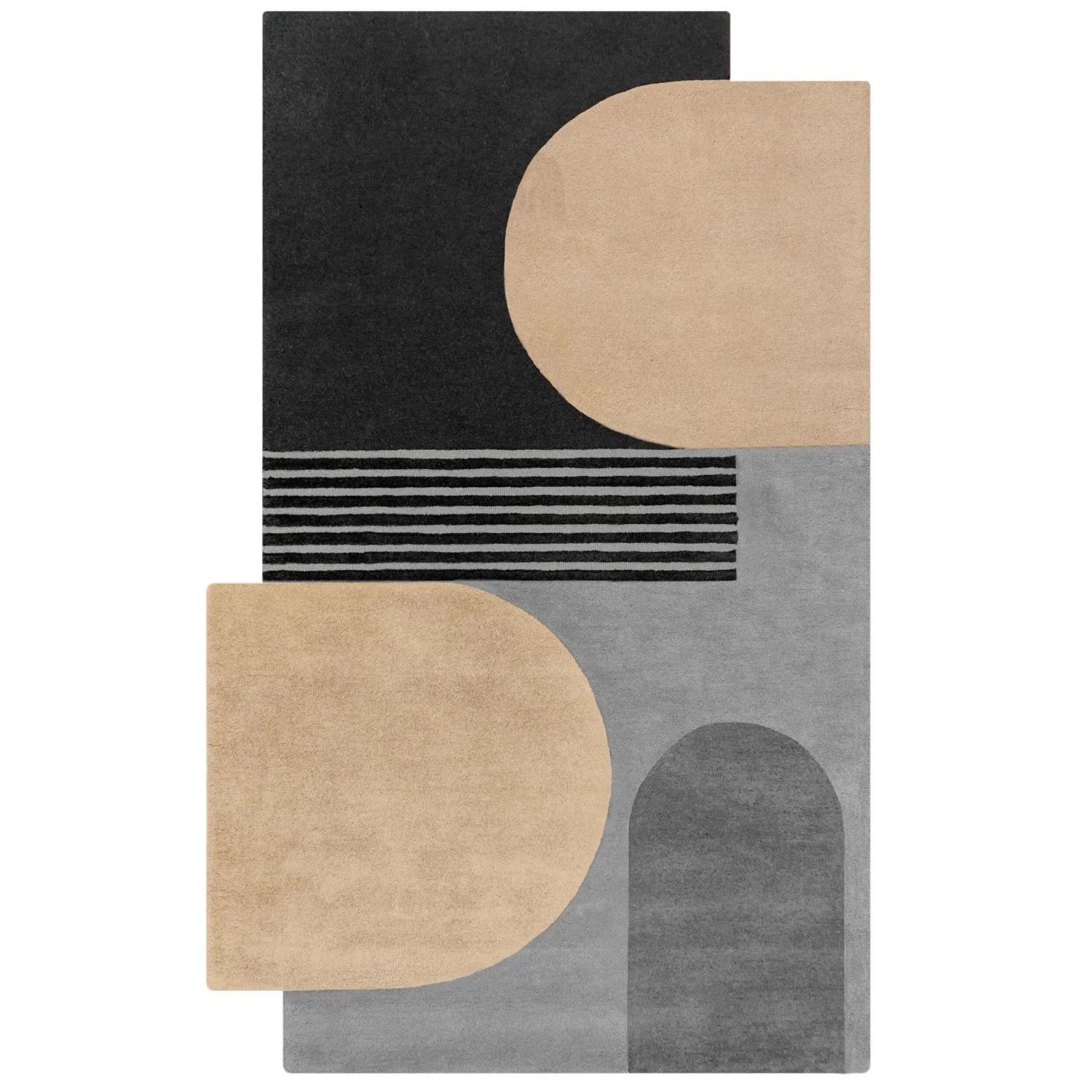 Flair Rugs Wollteppich Lozenge 150 cm x 240 cm Mono