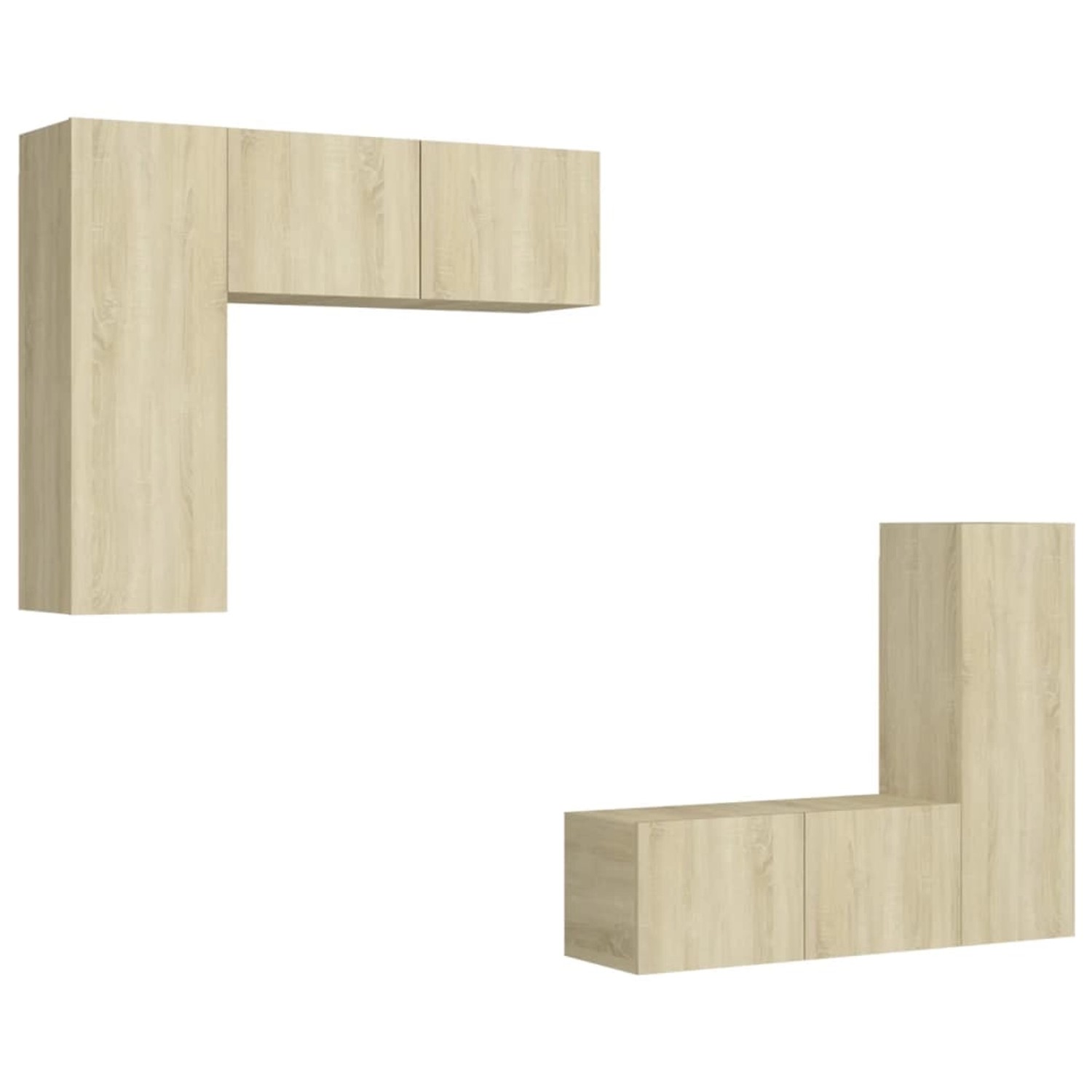 VidaXL 4-tlg. TV-Schrank-Set Sonoma-Eiche Holzwerkstoff 9
