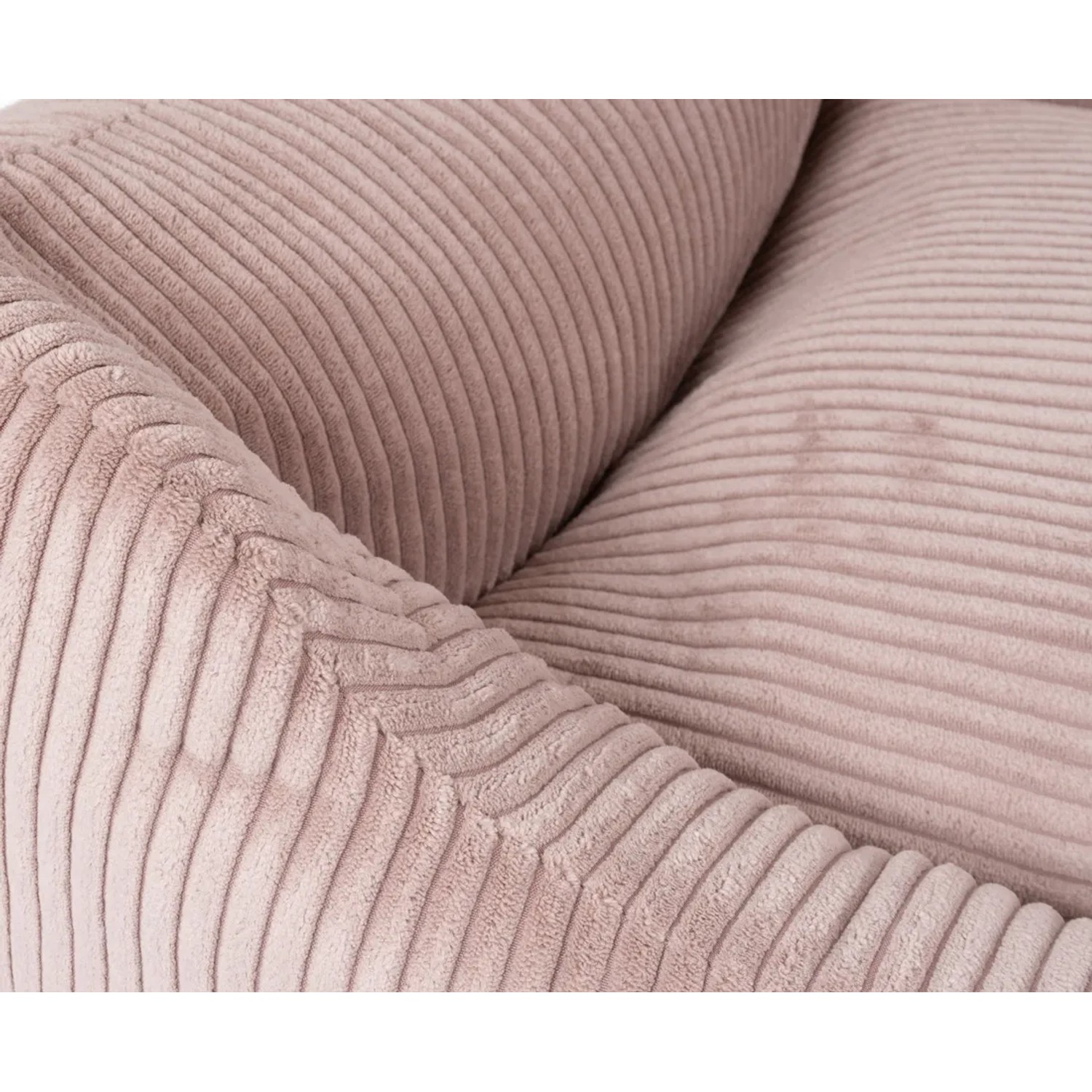 Detailansicht: Rosa Knuffelwuff Hundebett Olivia Cord XL, weicher Cordstoff.
