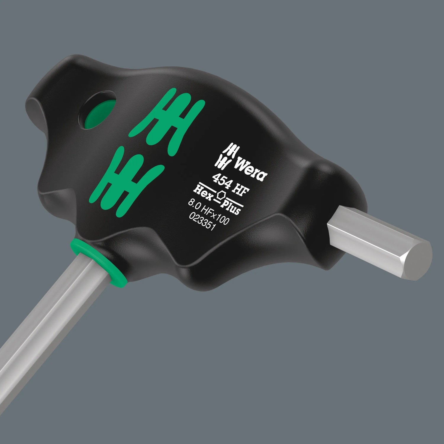 Wera Quergriff-Sechskantschraubendreher Hex-Plus, 6 mm, mit ergonomischem Griff für hohe Drehmomente.