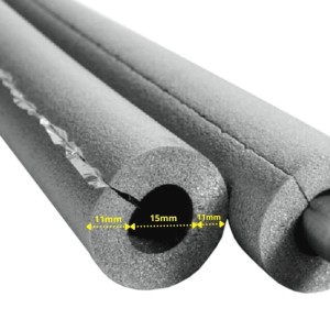 Selbstklebende Aeroflex Rohrisolierung, 15x10mm, aus Kautschuk, schwarz. Dämmstoffzubehör für Heizung und Klima.