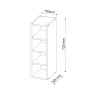 Weißer Vicco Badschrank Fame-Line (15x72cm) mit 4 offenen Fächern als Hängeregal.
