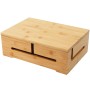 Relaxdays Kabelbox Bambus Natur Magnetdeckel 11 x 32 x 22 cm 1,5 kg