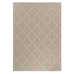 Beiger Ayyildiz In- und Outdoor-Teppich Patara mit marokkanischem Muster, 120x170 cm.