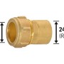 Messing Klemmringverschraubung, 22 mm x 24,1 mm (Rp 3/4), für Sanitär- und Heizungsinstallation.