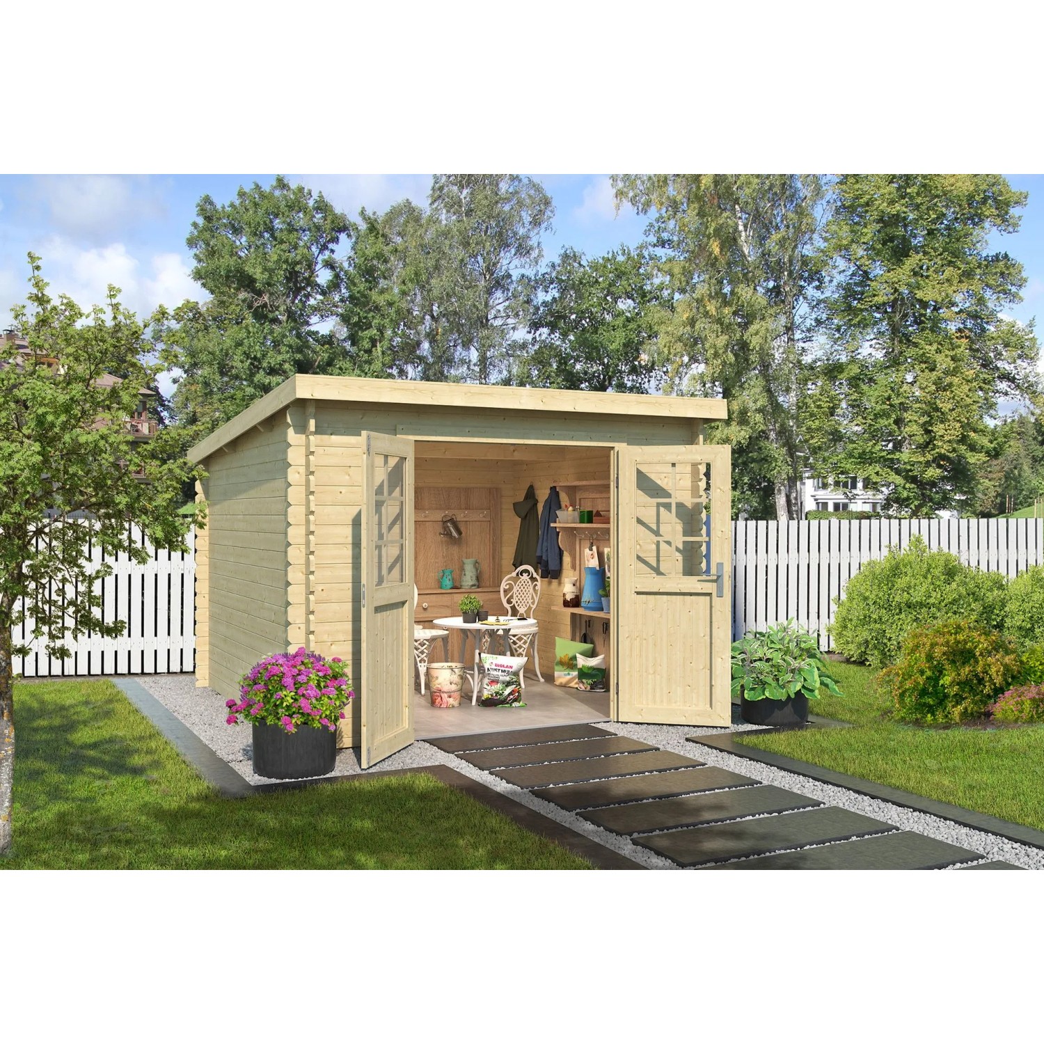 Lasita Gartenhaus San Jose 275 Natur/Unbehandelt 275 cm x 275 cm