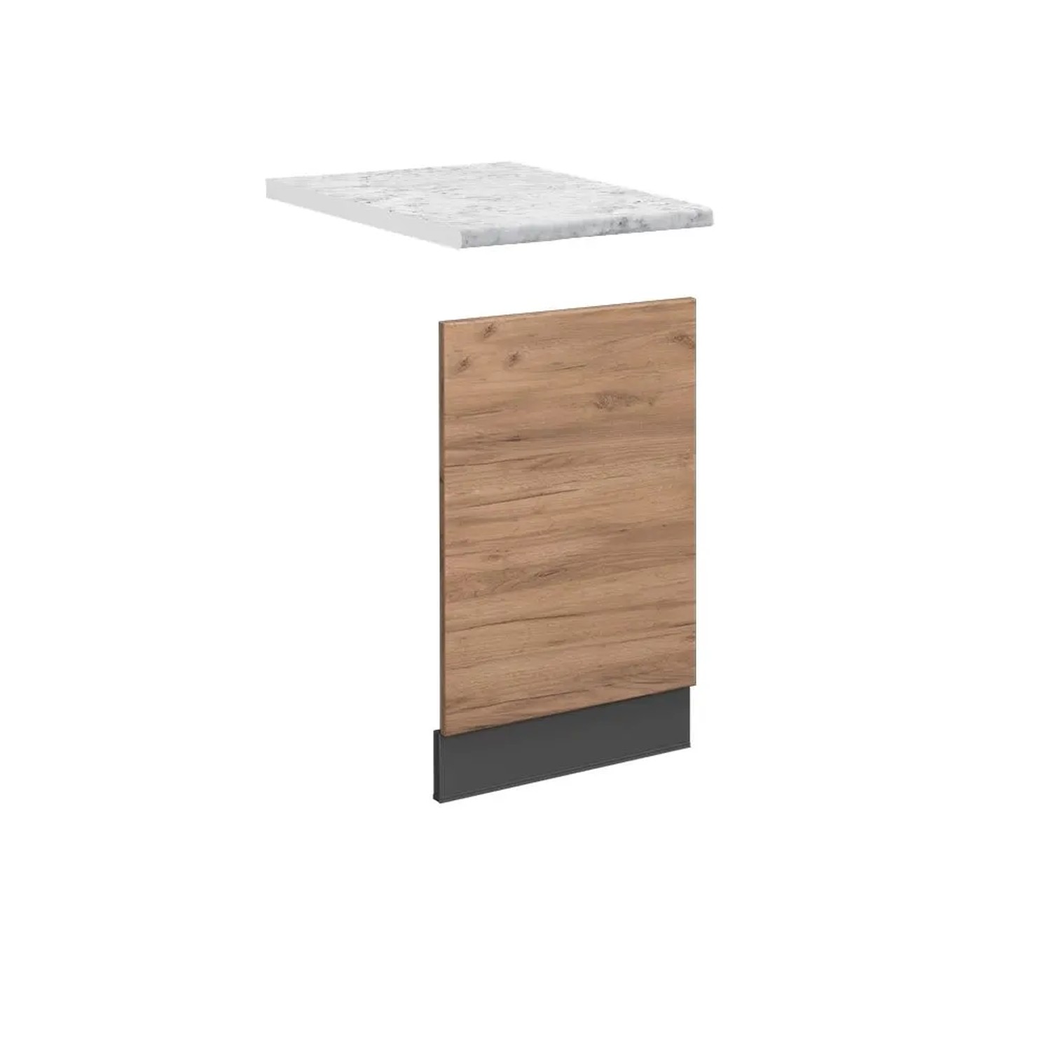 Vicco Frontblende Fame-Line Goldkraft Eiche Anthrazit 45 cm AP Marmor