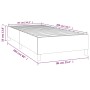 vidaXL Boxspringbett, dunkelgrau, 90x200 cm, Samt. Bettgestell mit Lattenrost und Füßen. Schlafzimmermöbel.