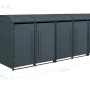 Westmann Mülltonnenbox Moderna für 5 Tonnen (je 240 l) in Anthrazit, Abmessungen sichtbar.