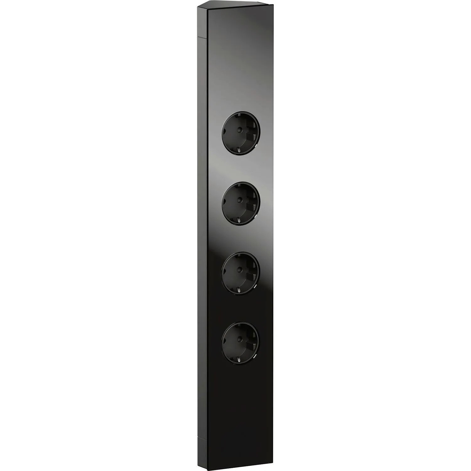 Wipo Steckdosenelement Power Eck-G Slim 4 Steckdosen Schwarz