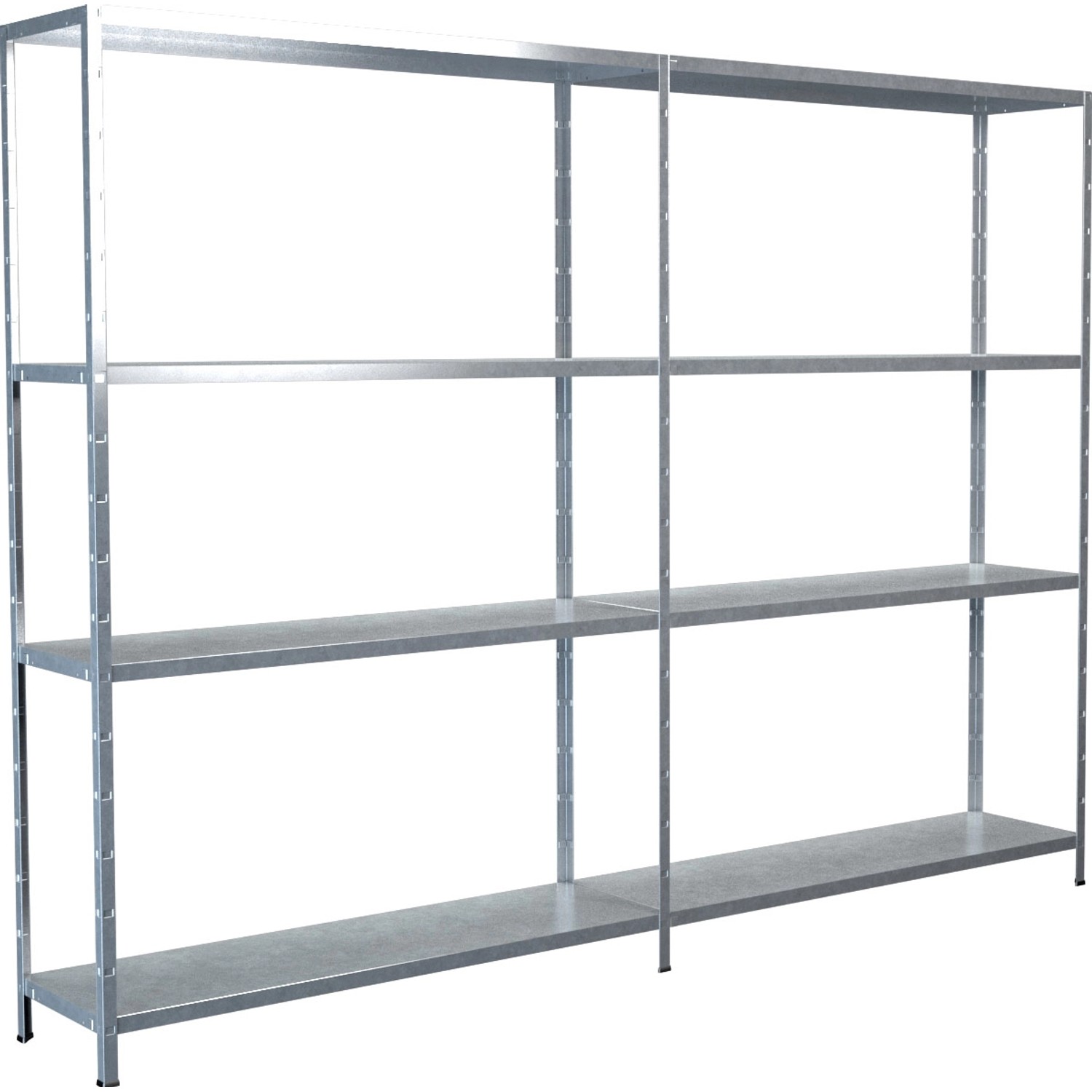 Schulte Set 1 Steckregal/Kellerregal und 1 Anbauregal Verzinkt 180 cm x 240 cm x 35 cm