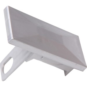 Ersatz-Pfostenkappe, silber, Kunststoff, 60x40 mm, für Premium-Pfosten. Zubehör für Zaunbau.