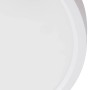 Weiße, runde Lindby LED Smart Home Deckenlampe Denora für Wohnzimmer.