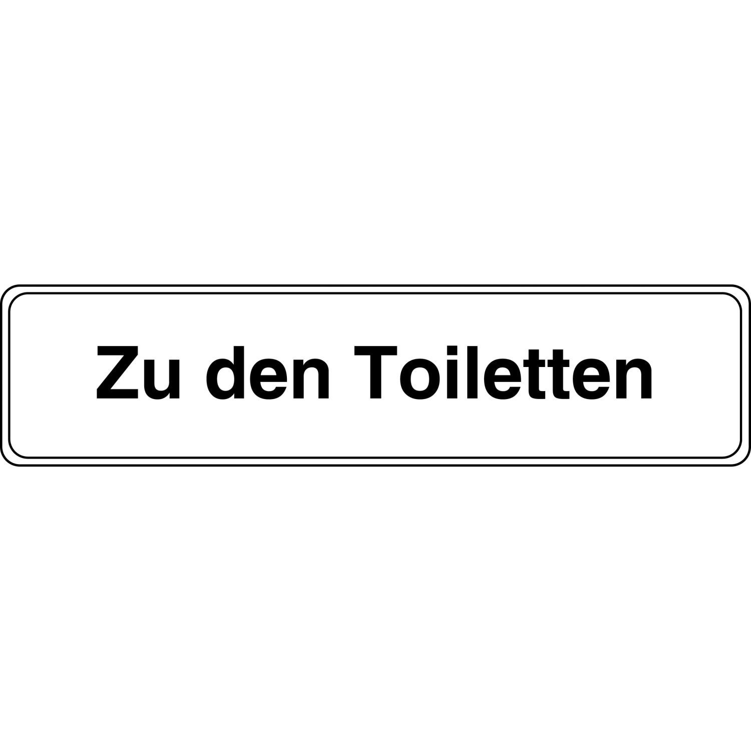 Signum Safety Signs Tür-/Hinweisschild Zu den Toiletten 4,8 cm x 20 cm Weiß