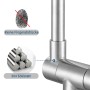 AICA Wasserhahn Faltbare 360° Drehbare Silber Küchenarmatur 304 Edelstahl Hochdruckfest Mischbatterie Spültischarmatur_6