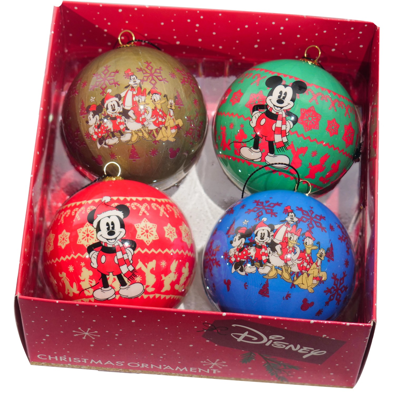 Disney Weihnachtskugel-Set Mickey 4 Stück