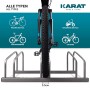 KARAT Fahrradständer Linus Silber für 5 Fahrräder, zur Boden- oder Wandmontage. Geeignet für alle Fahrradtypen.