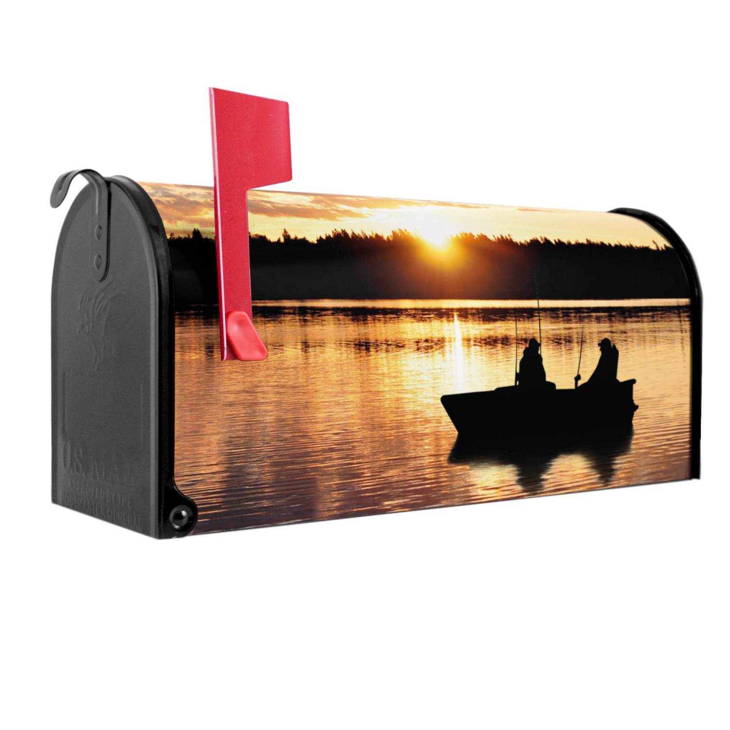 Banjado Amerikanischer Briefkasten Schwarz 48x22x16cm US Mailbox Letterbox günstig online kaufen