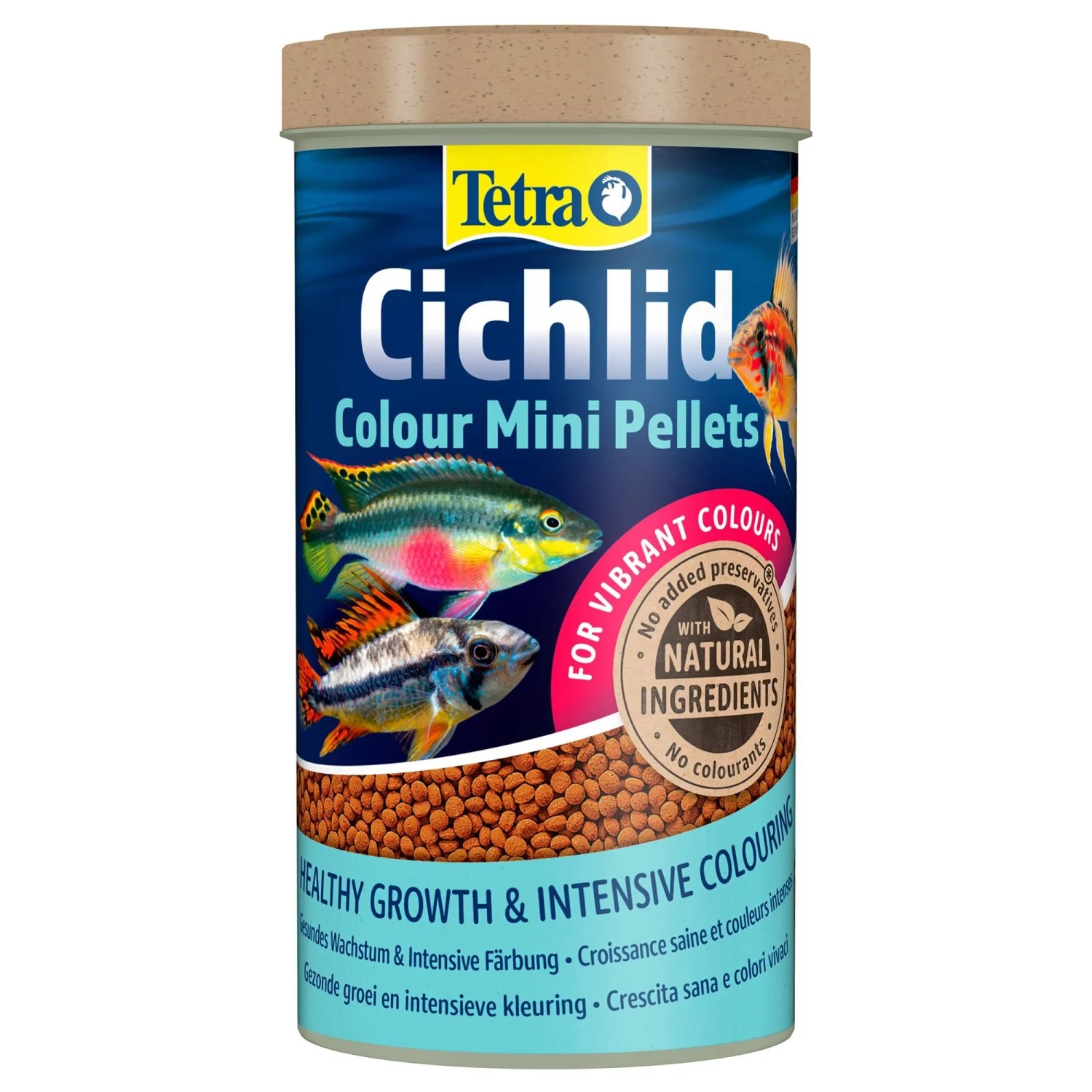 Tetra Fischfutter-Granulat Cichlid Colour Mini Pellets 500 ml
