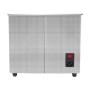 Monstershop T-Mech Ultraschallreiniger 3L aus Edelstahl, Rückansicht mit Netzschalter.