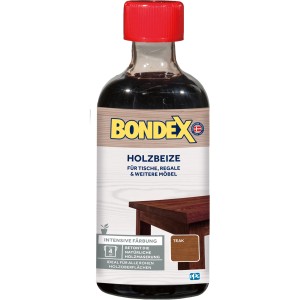 Bondex Holzbeize Teak, 250ml Flasche. Ideal für Möbel und Innentüren.