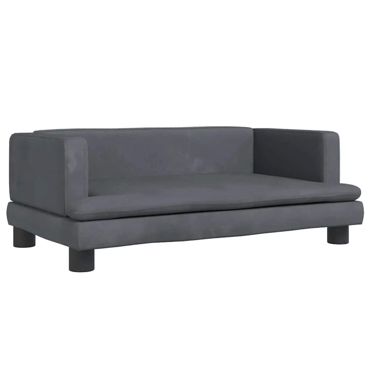 vidaXL Hundebett Dunkelgrau 80x45x30 cm Samt 171896