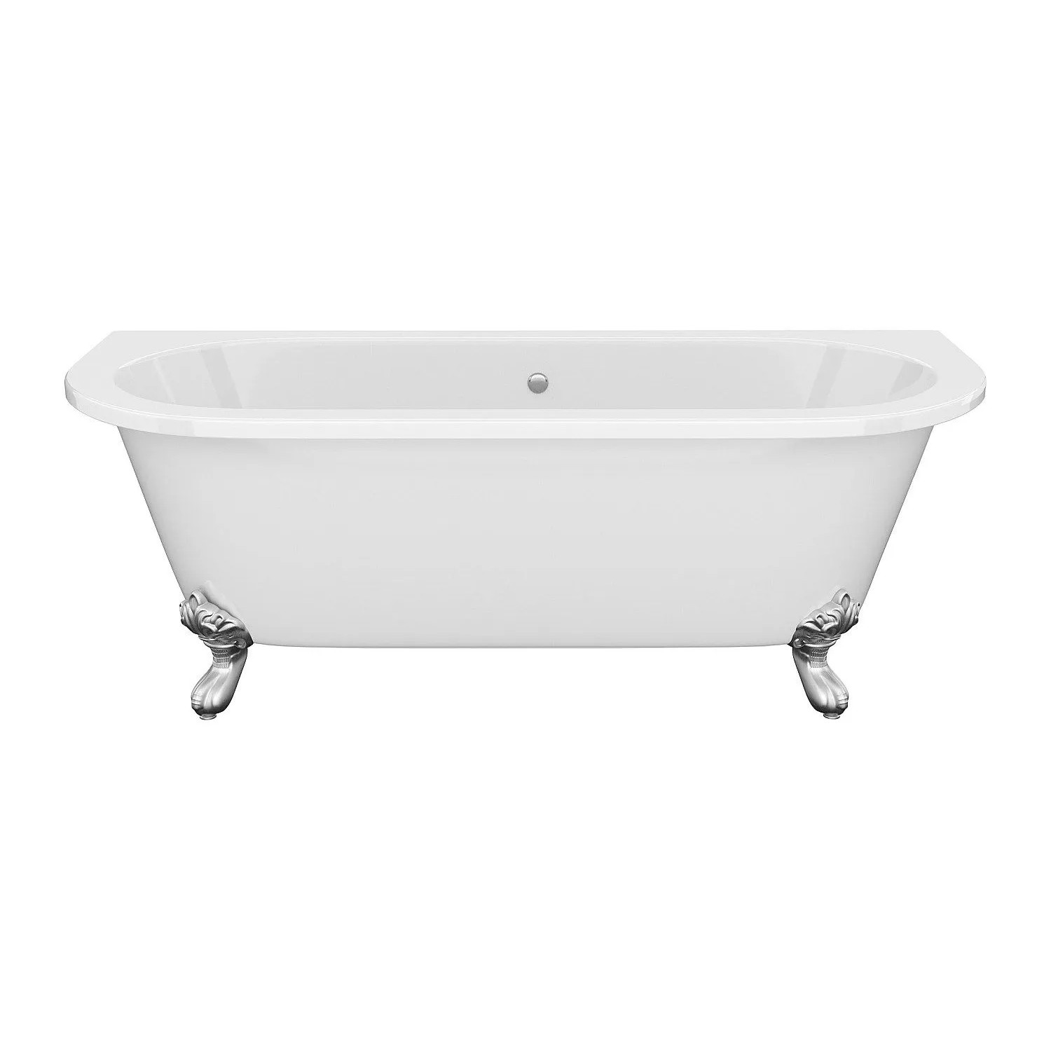 Vente-unique Freistehende Badewanne Mit Füßen Sparus Weiß 170 cm