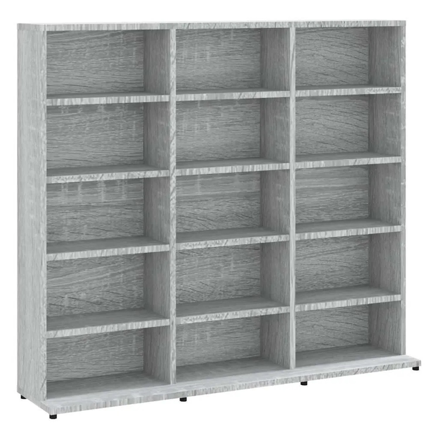 vidaXL CD-Regal Grau Sonoma 100x23x89,5 cm Holzwerkstoff 815484