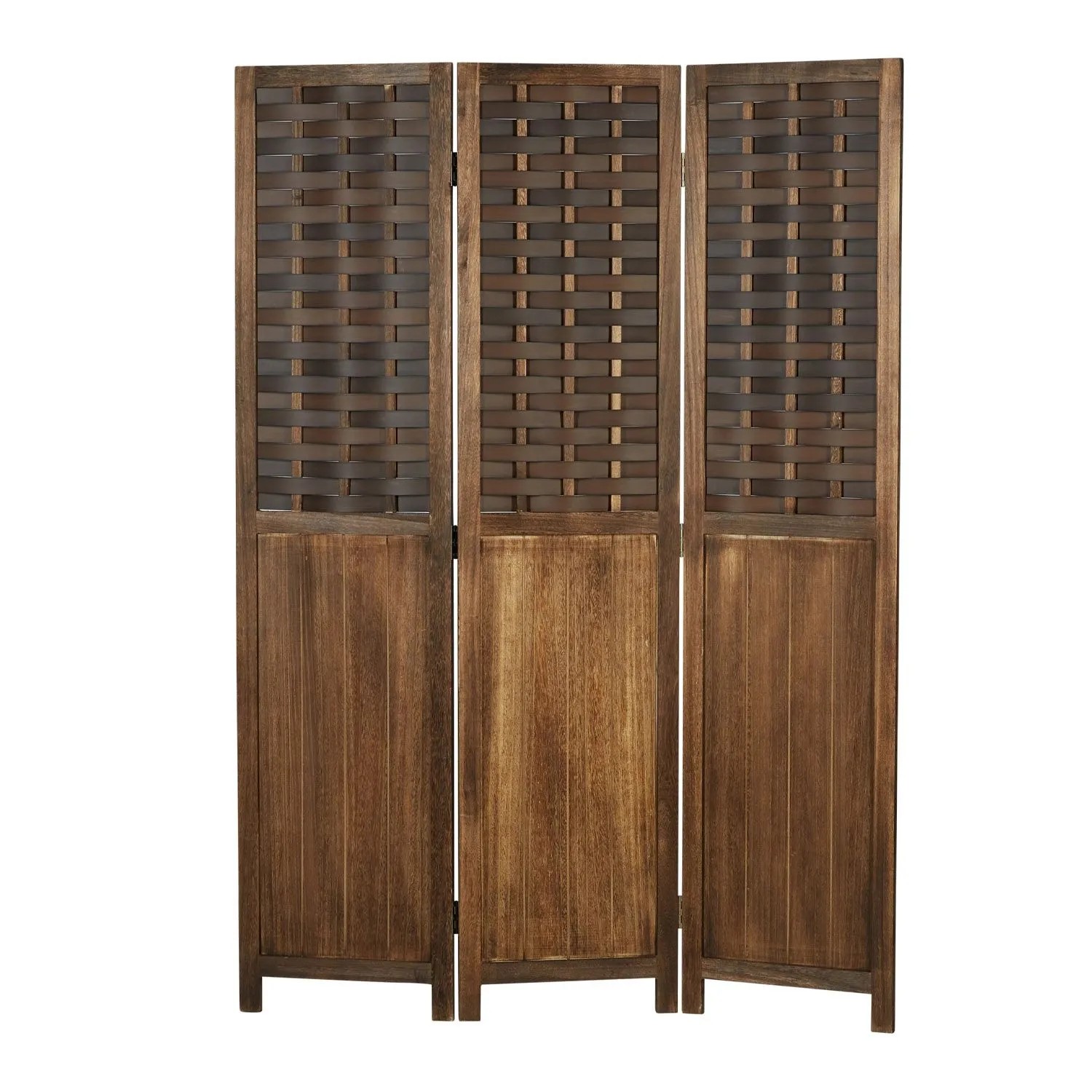 Homestyle4u 3-tlg. Paravent in Dunkelbraun 120x170 cm 2023