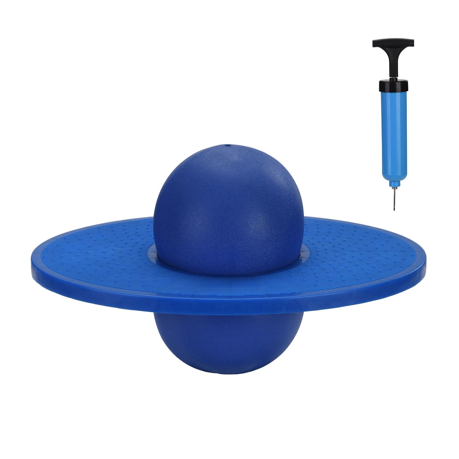 Relaxdays Pogo Ball Kunststoff Blau Rutschfest Bis 100 kg 25 cm x 39 cm x 28 cm