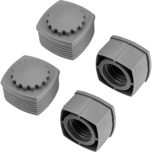 Fußkappen für Gartentisch Harris, 4er-Set, aus Kunststoff, Ersatzteile für Tischbeine.