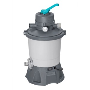 Bestway Sandfilteranlage für Stahlrahmen Pool, grau. Sorgt für sauberes Poolwasser.