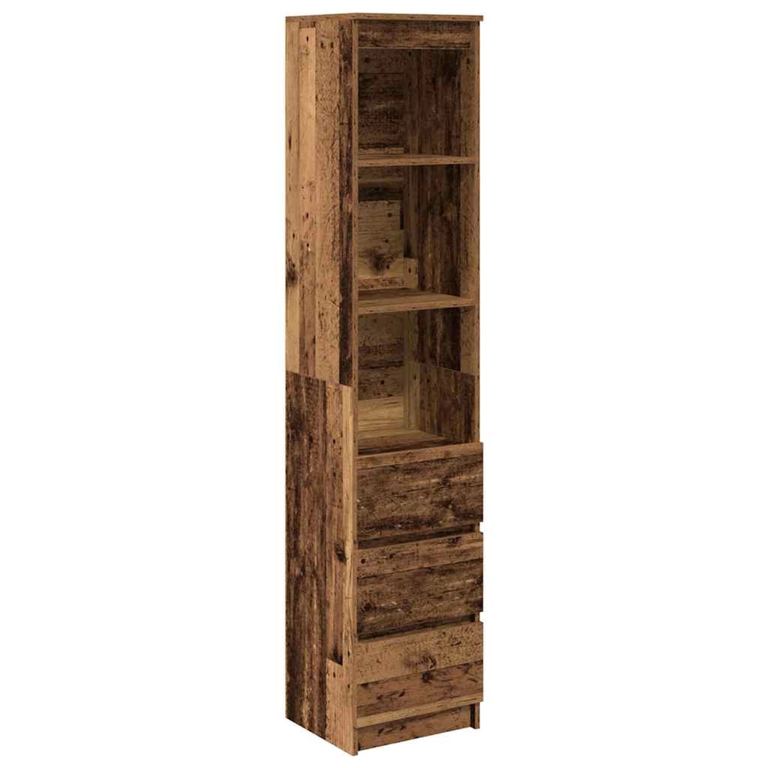 vidaXL Highboard Altholz-Optik 37,5x35x180 cm Holzwerkstoff 861668 günstig online kaufen