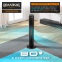 Brandson Turmventilator, 105cm, schwarz, mit Fernbedienung und Aromafach. Leiser Ventilator mit Oszillation.