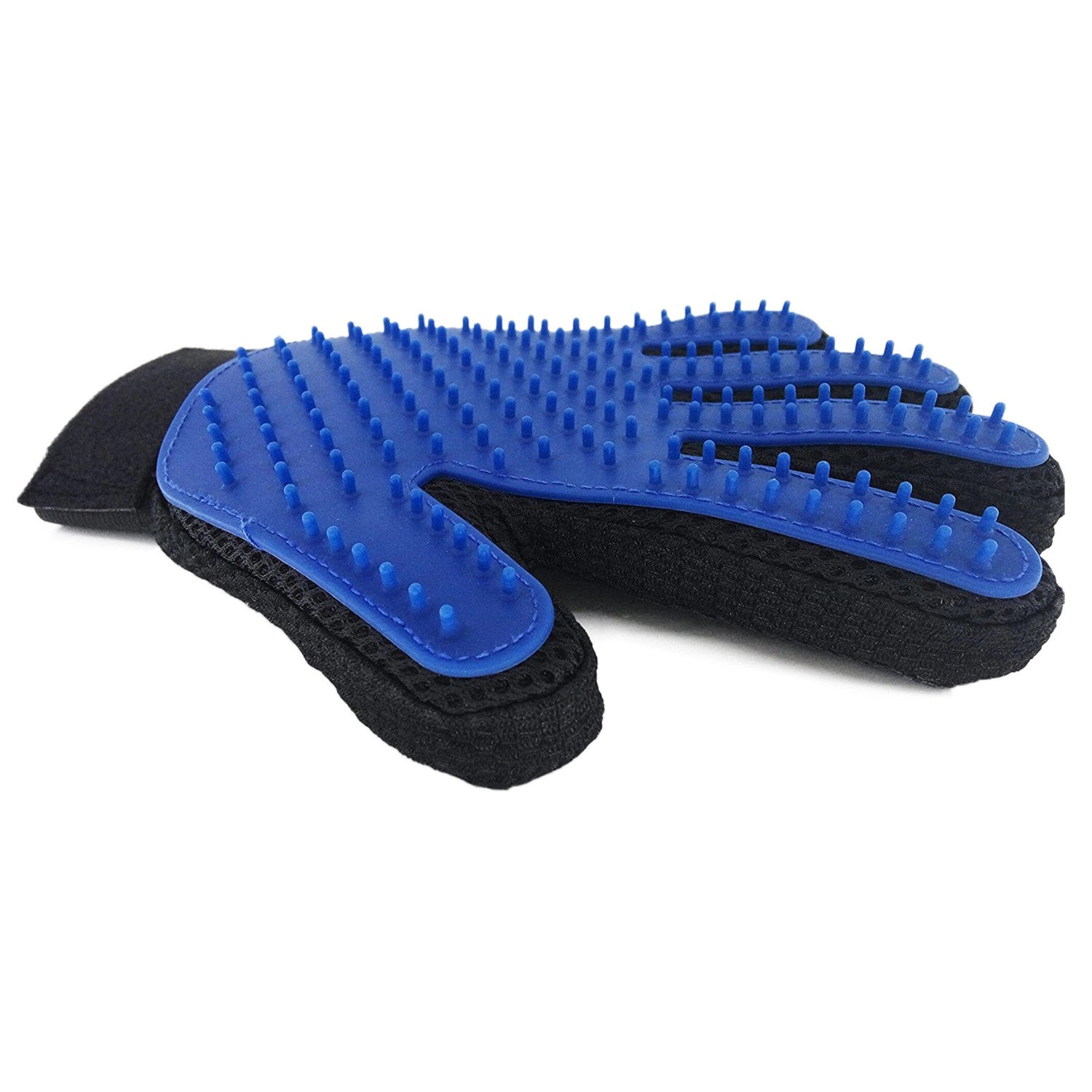 Blauer Heim Fellpflegehandschuh (23x18cm) für Hunde und Katzen.