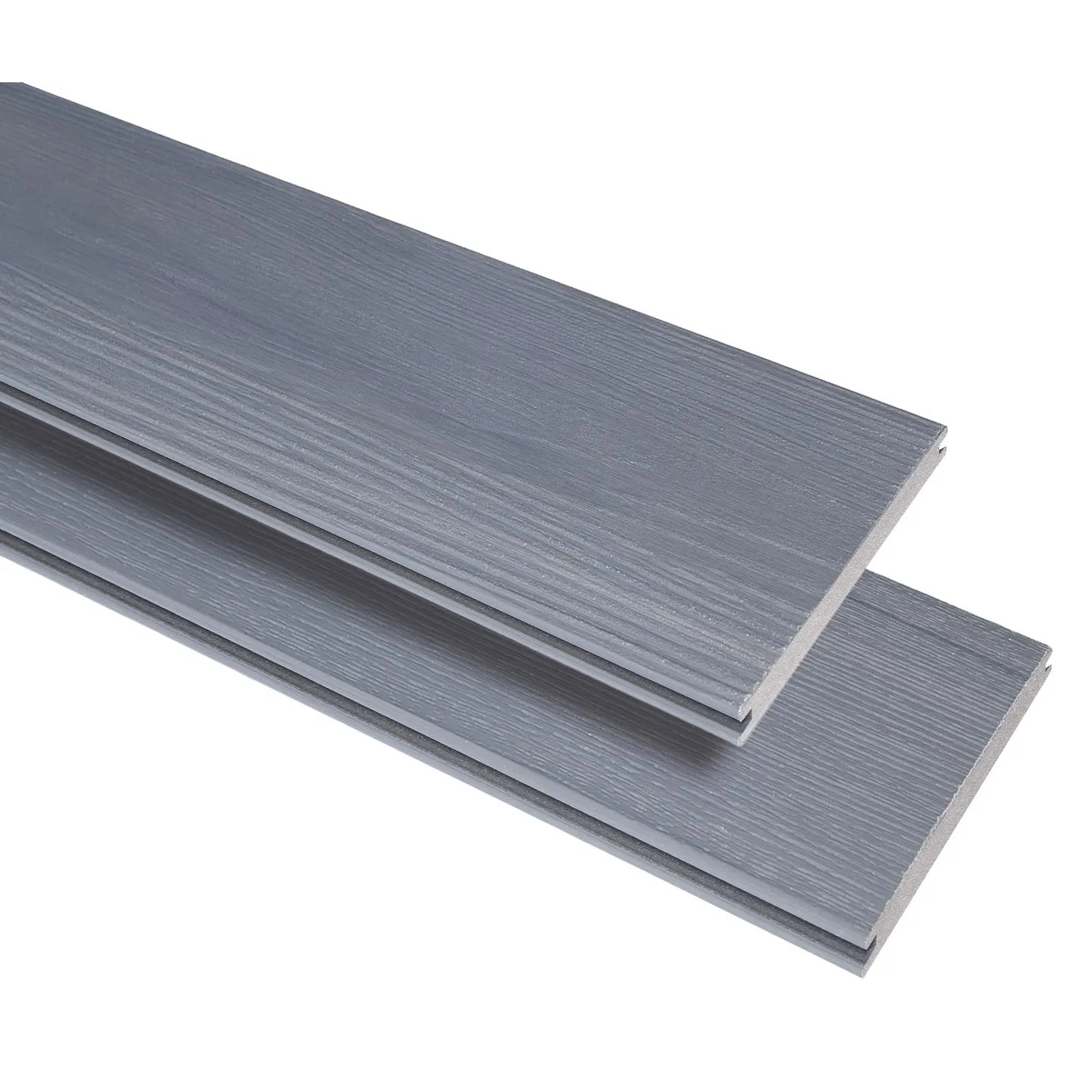 GartenLand WPC Terrassendiele Advance 20 x 140 x 5000 mm Loft-Grey Bicolor Geprägte Holzstruktur Co-Extrudiert Massivprofil