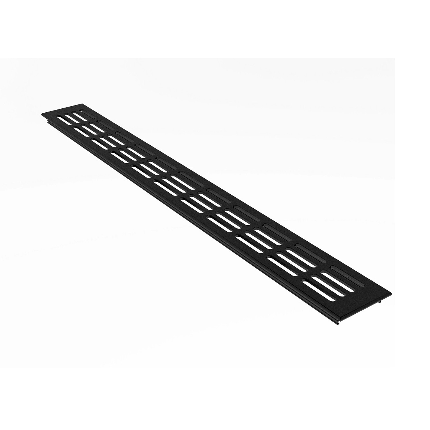 MS Beschläge Lüftungsgitter 60 x 300 mm Alu Schwarz  RAL 9005 Luftzirkulati günstig online kaufen