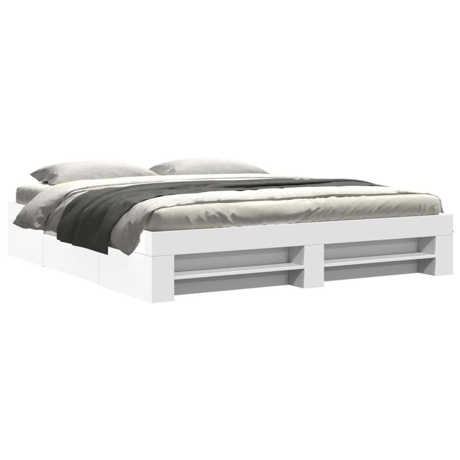 vidaXL Bettgestell ohne Matratze Weiß 180x200 cm Holzwerkstoff 3295450 günstig online kaufen