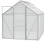 Vitavia Gewächshaus Venus 5000 aus Aluminium, 5 m² mit geöffneter Tür.