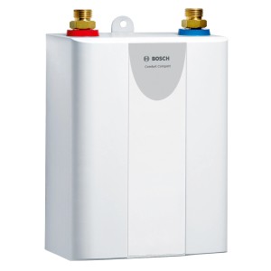 Bosch Tronic Comfort Compact: Elektronischer Klein-Durchlauferhitzer mit 6 kW für Handwaschbecken.