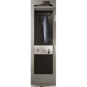 Inn.Furn Garderobenpaneel in Grau und Weiß 45 x 165 cm Cooper