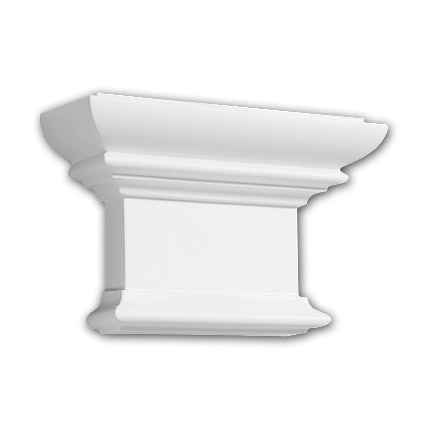 Thumbnail - PROFHOME 121008 Pilaster Kapitell Zierelement Flachsäule Wandsäule, 15,1 cm x 9,8 cm x 4,6 cm Weiß