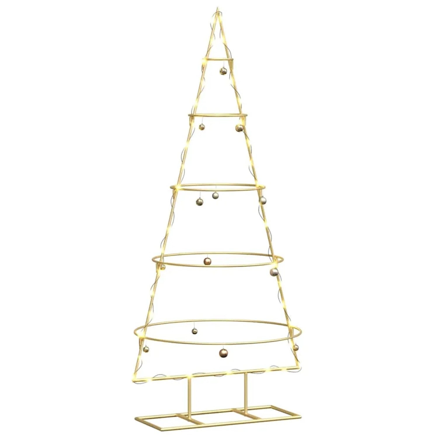 vidaXL Metall Weihnachtsbaum Gold 125 cm Pulverbeschichteter Stahl 42019153