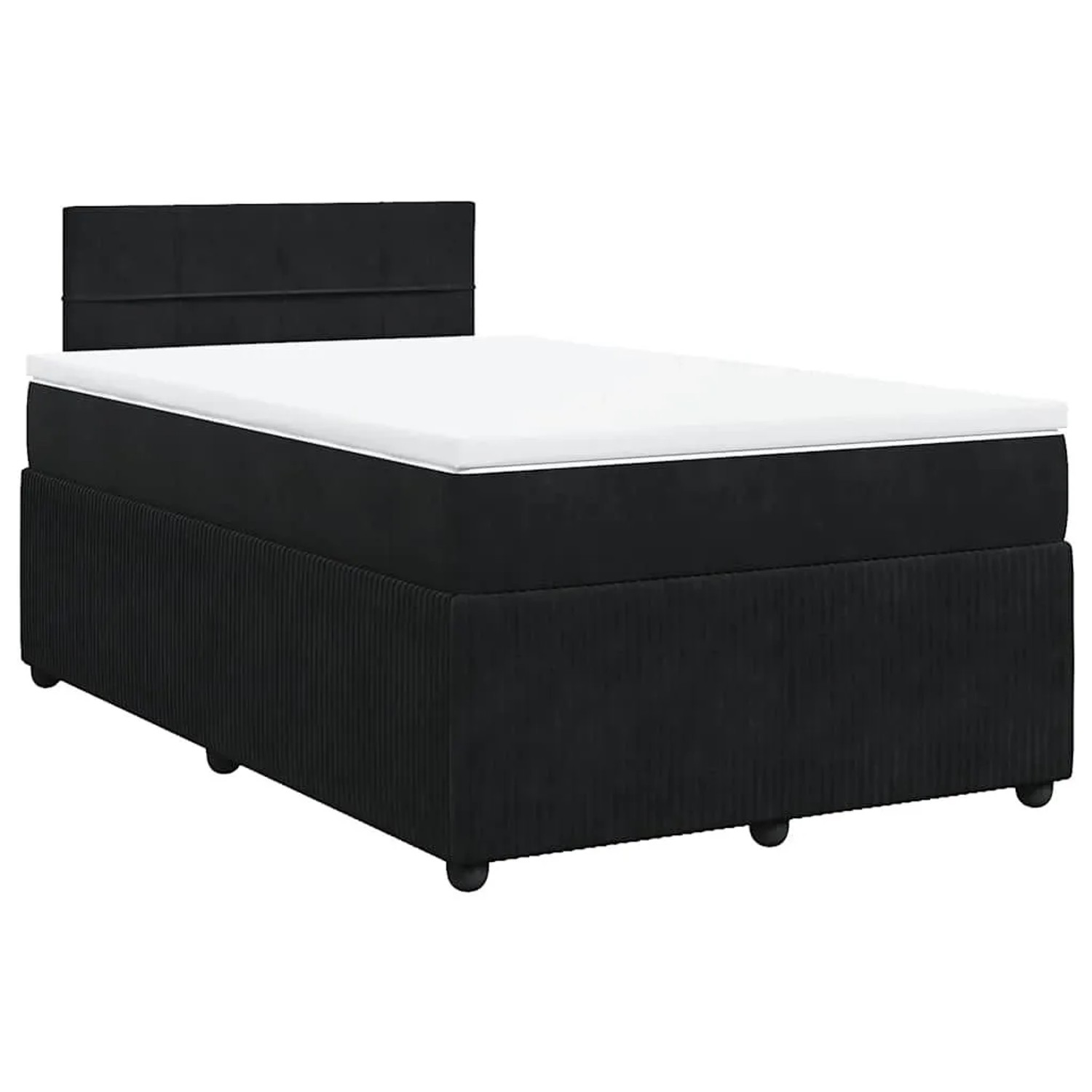 vidaXL Boxspringbett mit Matratze Schwarz 120x200 cm Samt 3290012 günstig online kaufen