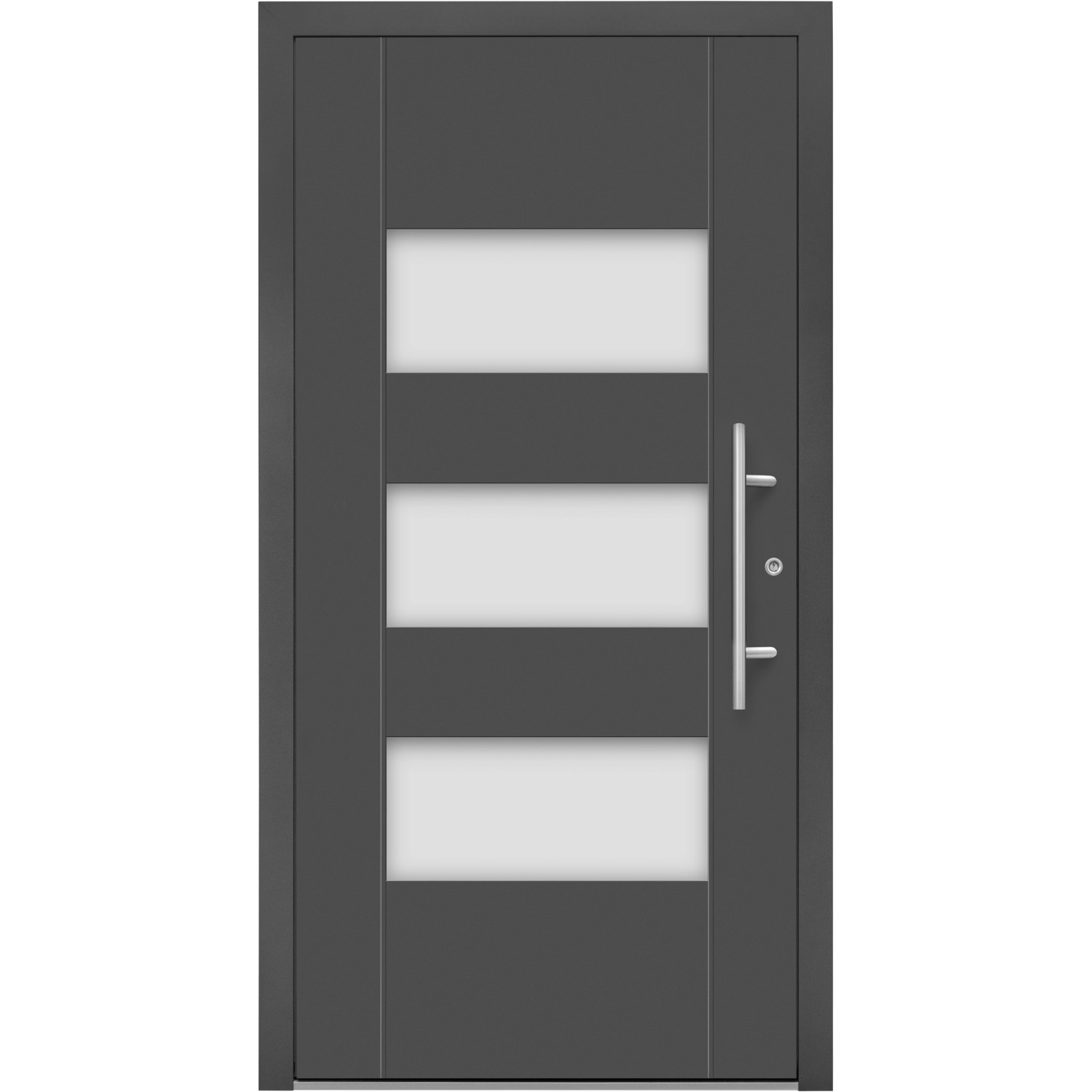 Aluminium-Haustür Moderno M500/P 110 cm x 210 cm Anthrazit Metallic Anschla günstig online kaufen