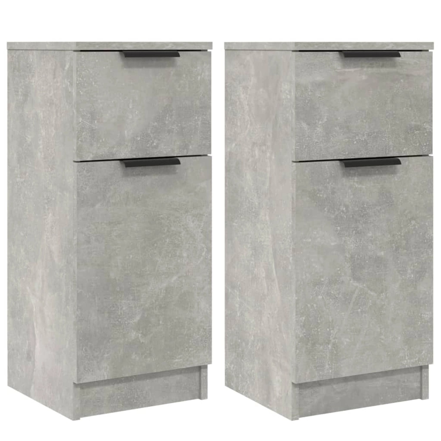 vidaXL Sideboards 2 Stk Betongrau 30x30x70 cm Holzwerkstoff 811124 günstig online kaufen