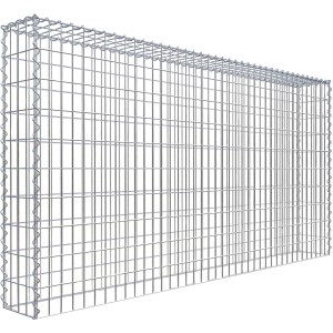 Gabiona Anbaukorb, 100x200x20cm, Maschenweite 5x10cm, Drahtgitter für Gabionen.