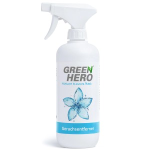 GreenHero Geruchsentferner Spray für Textilien und Schuhe. Beseitigt Gerüche effektiv.